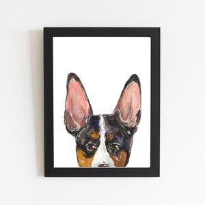 Tricolor Basenji Dog Art Print, Wall Art Decor for Animal Lovers